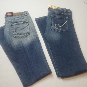 (2) NWT vtg Women's Roya Jeans Stonewashed Faded L